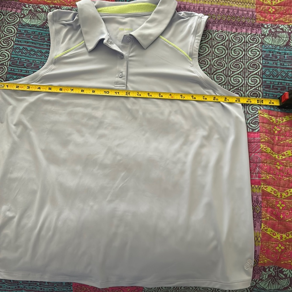 Tek Gear 1X sleeveless polo- lavender poly/spandex. No rips tears EUC worn once